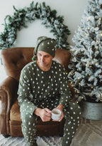 Frosty Pine | Men's Holiday Thermal PJ & Cap Set
