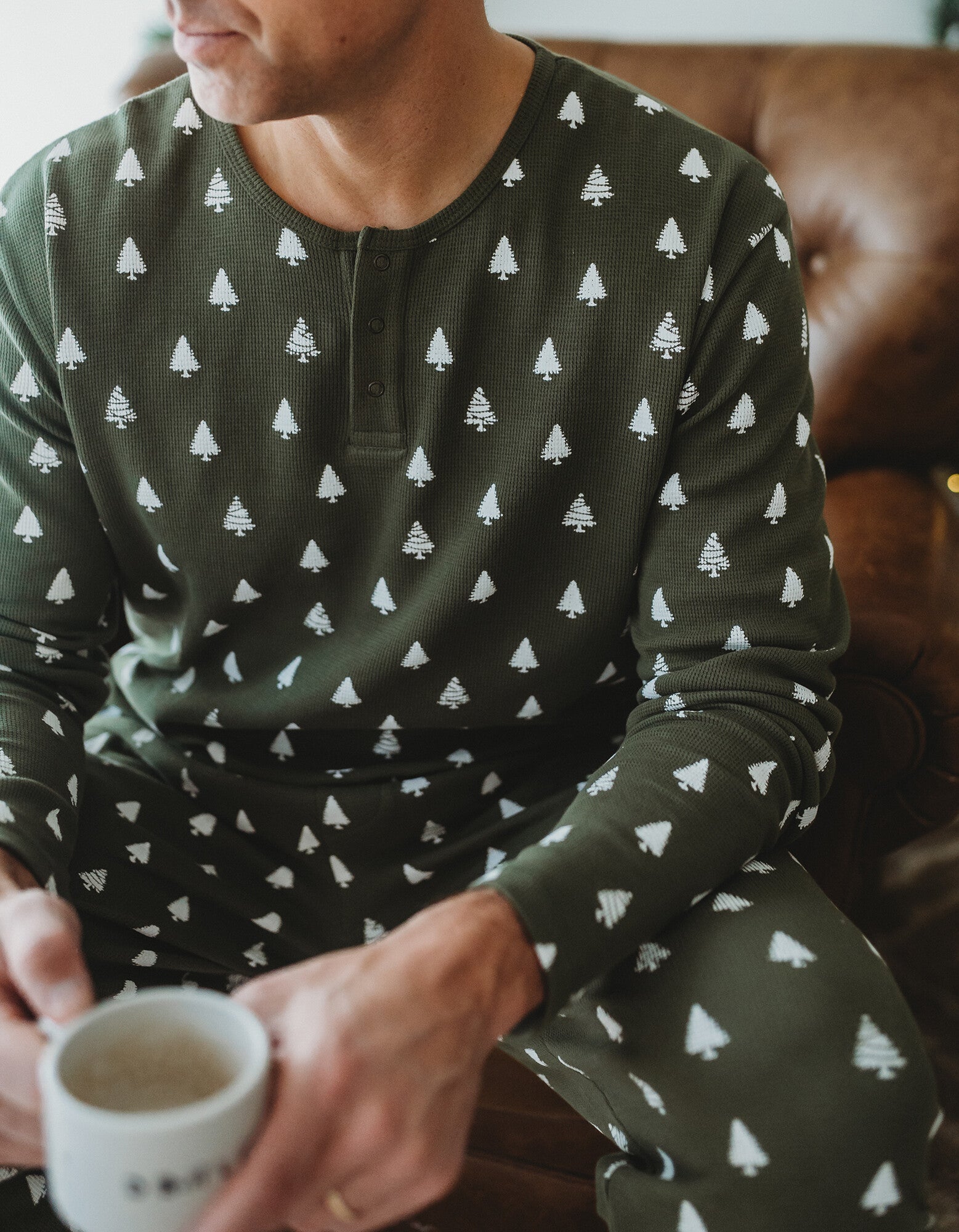 Frosty Pine | Men's Holiday Thermal PJ & Cap Set