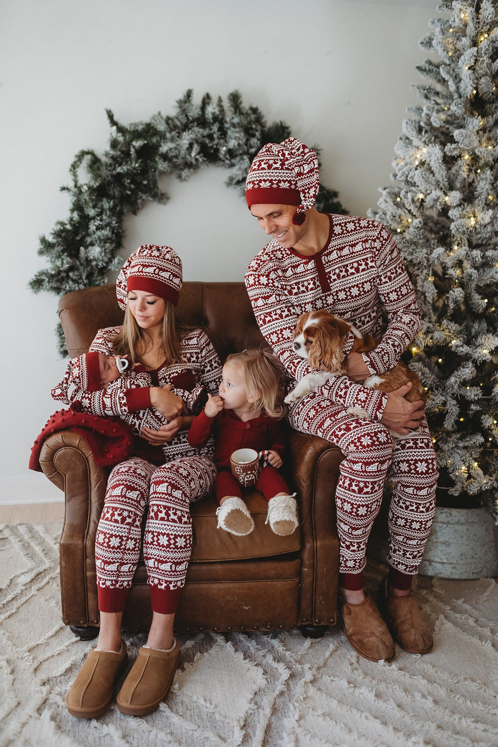 Santa's Sleigh | Men's Holiday Thermal PJ & Cap Set