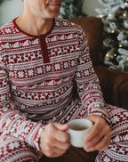 Santa's Sleigh | Men's Holiday Thermal PJ & Cap Set