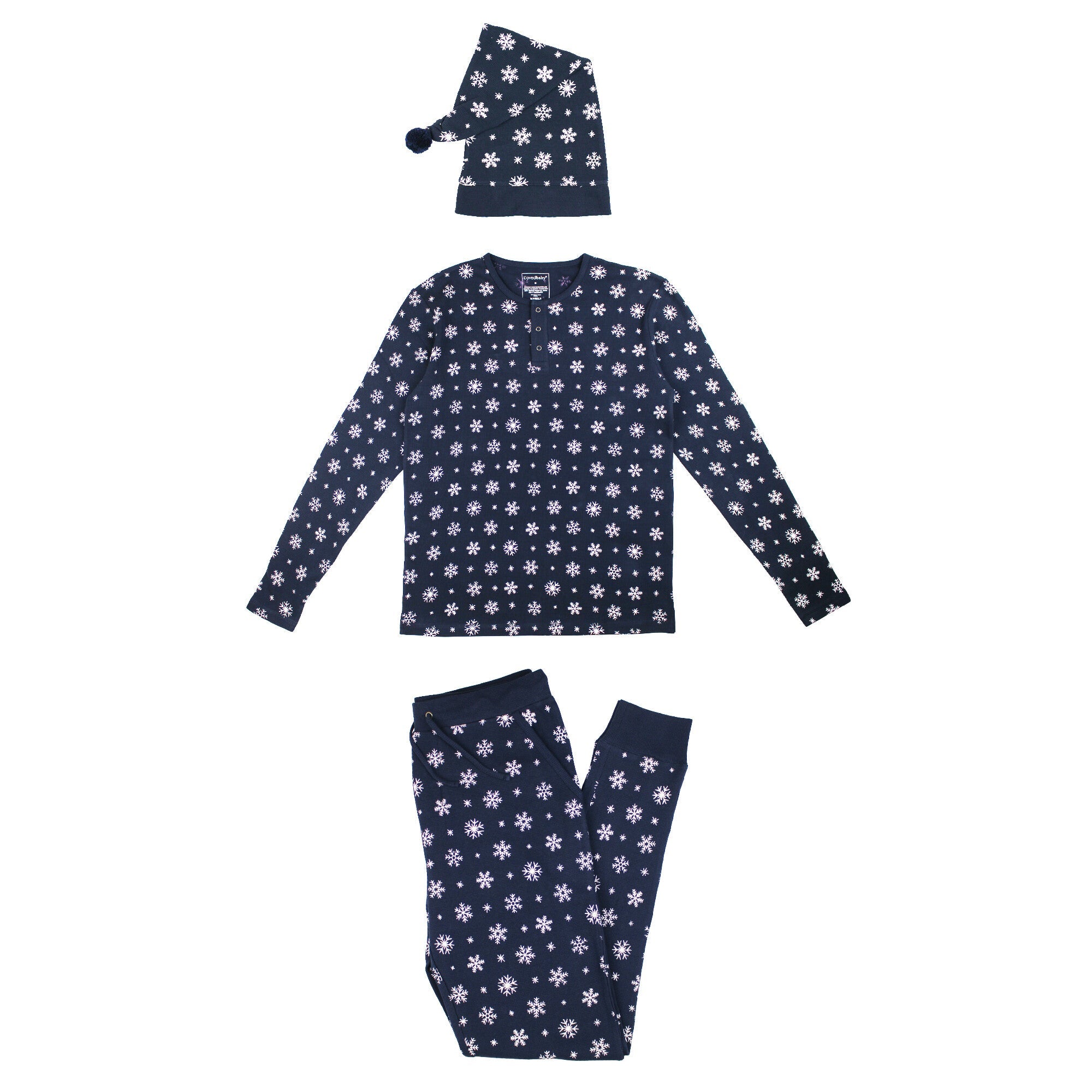 Snowy Night | Men's Holiday Thermal PJ & Cap Set