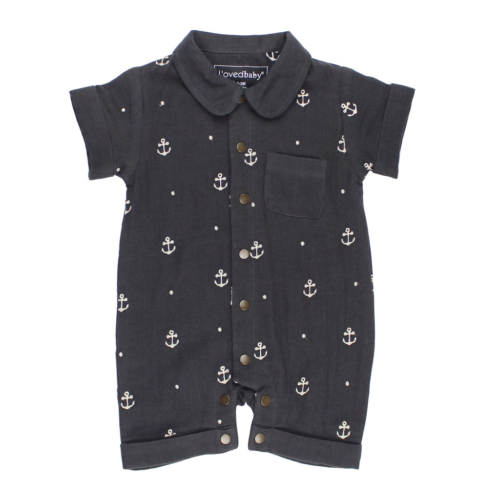 Chia Anchor | Organic Muslin S/Sleeve Coverall