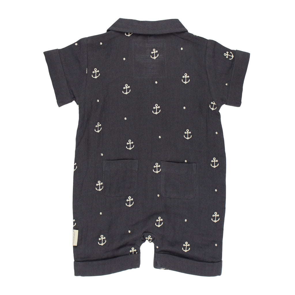Chia Anchor | Organic Muslin S/Sleeve Coverall
