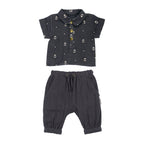 Chia Anchor | Organic Muslin Tee & Harem Pant Set