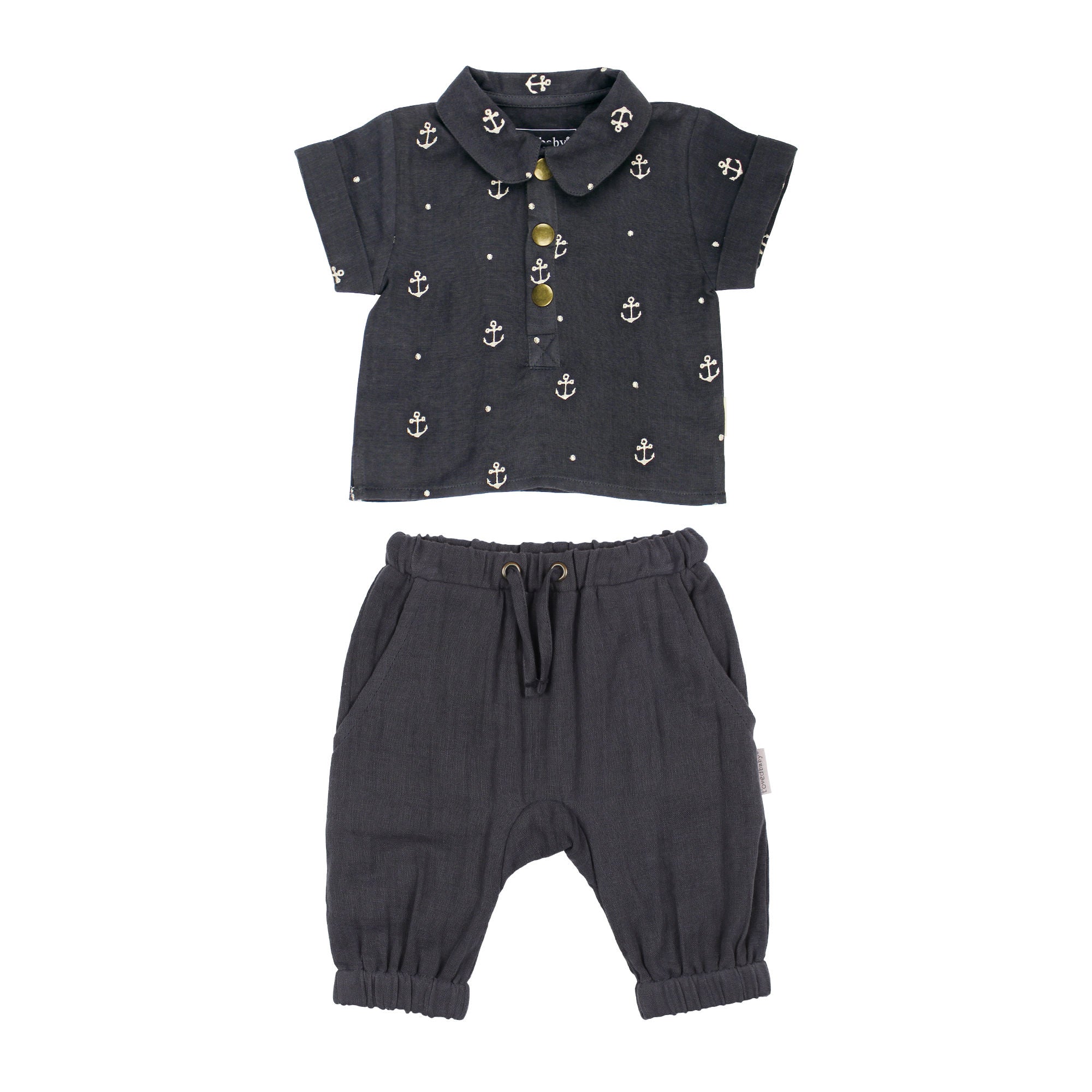 Chia Anchor | Organic Muslin Tee & Harem Pant Set