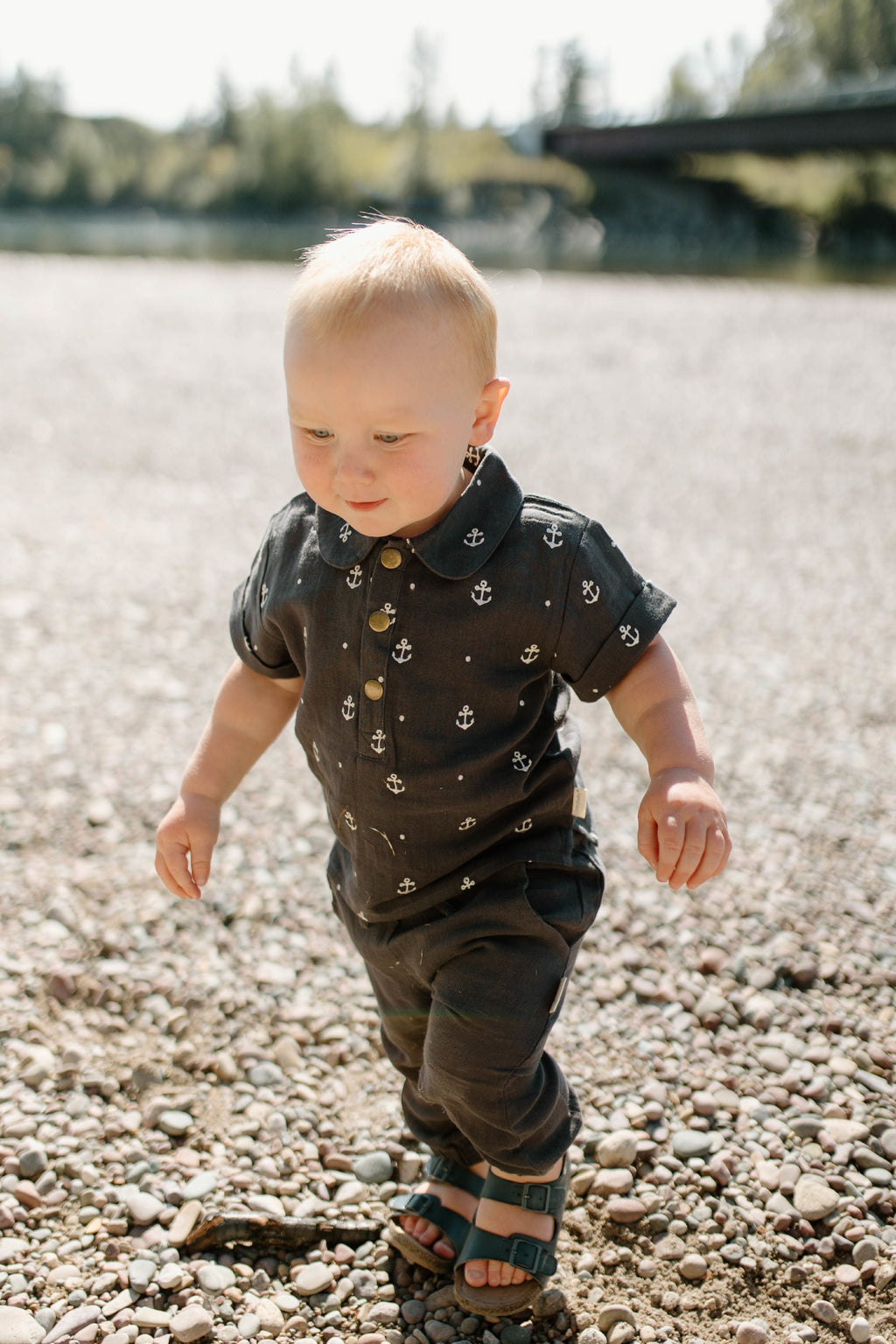 Chia Anchor | Organic Muslin Tee & Harem Pant Set