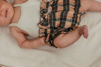 Adobe Chia Plaid | Organic Muslin Ruffle Bloomer