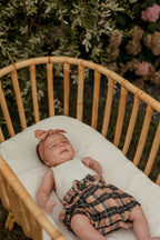 Adobe Chia Plaid | Organic Muslin Ruffle Bloomer