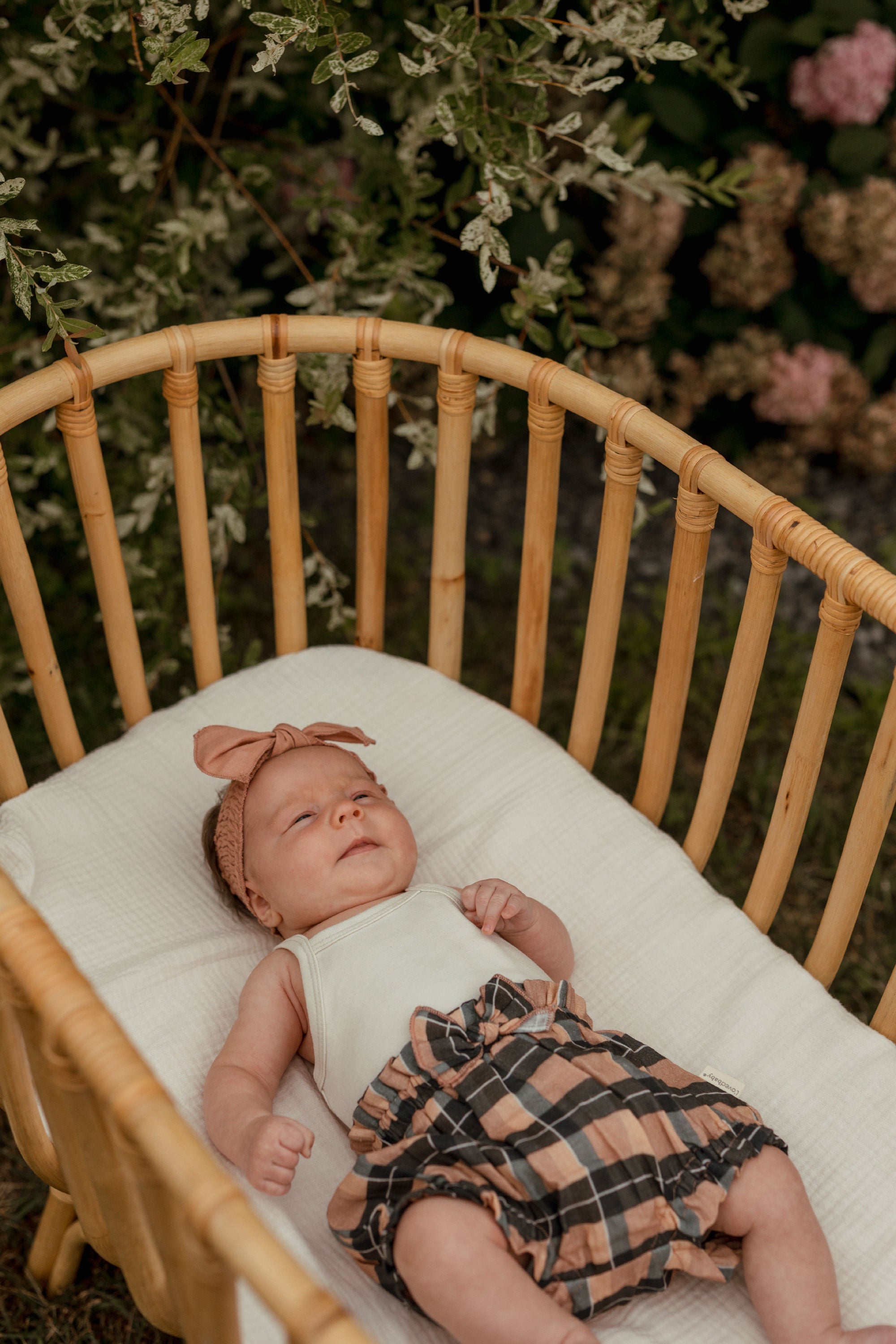 Adobe Chia Plaid | Organic Muslin Ruffle Bloomer