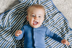 Slate Stripe | Organic Blanket