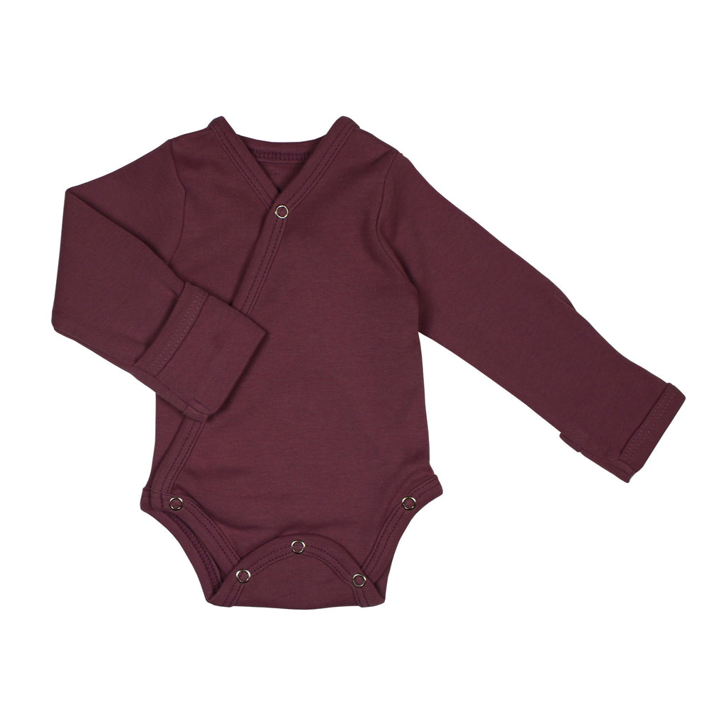 Eggplant | Organic Kimono Bodysuit