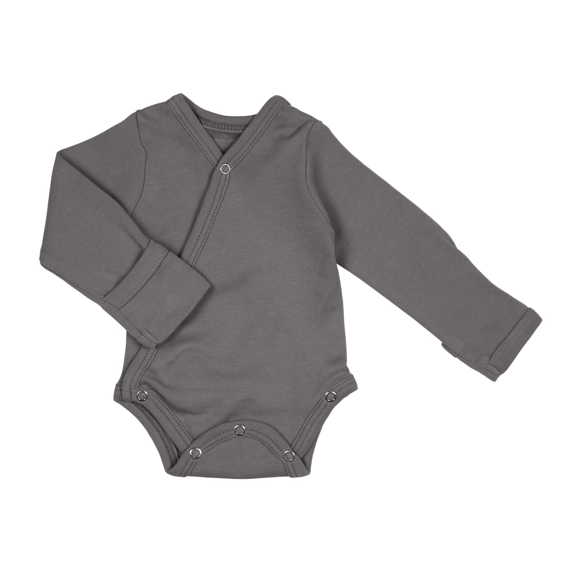 Gray | Organic Kimono Bodysuit