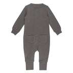 Gray | Organic Zipper Romper