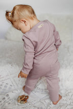 Lavender | Organic Zipper Romper