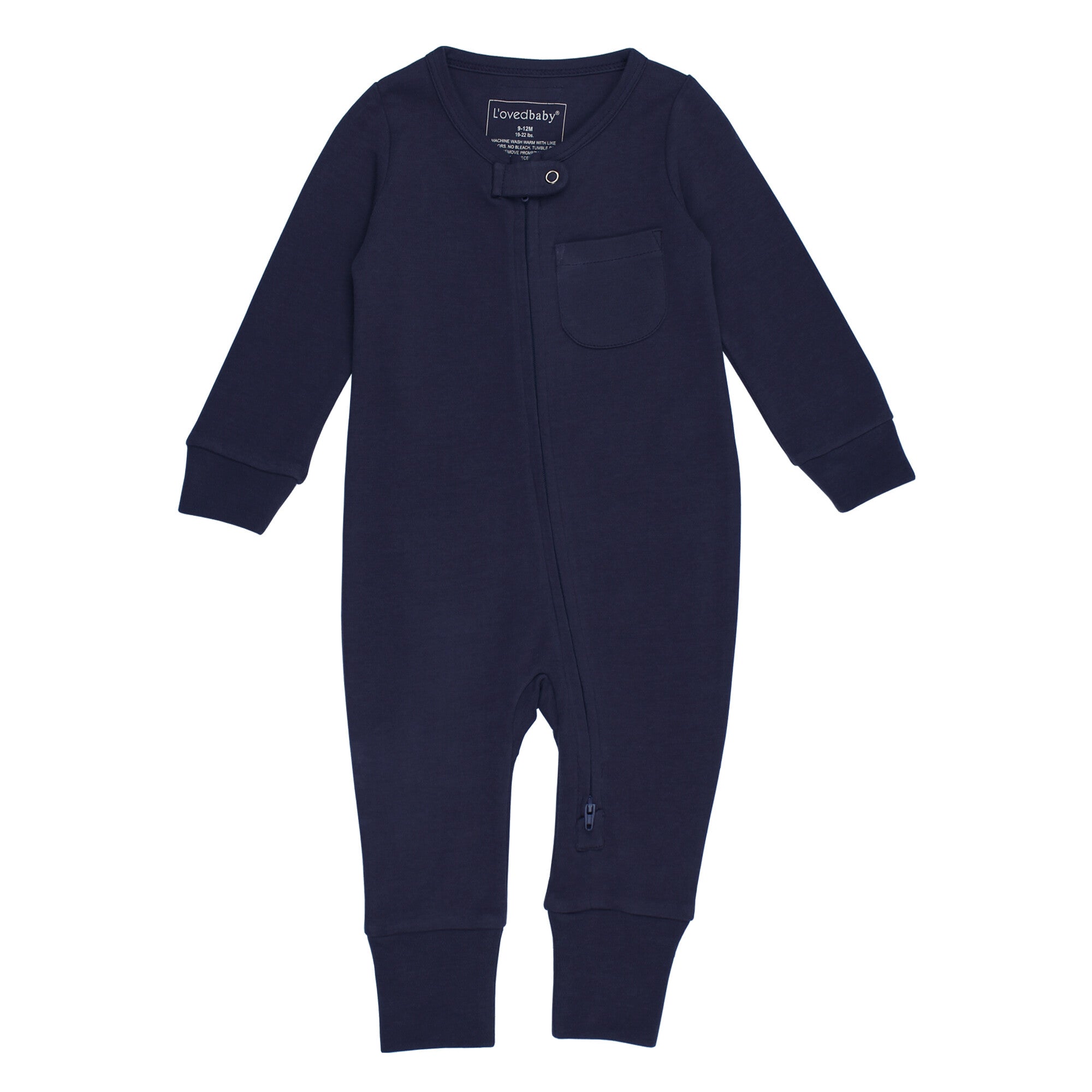 Navy | Organic Zipper Romper