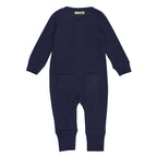Navy | Organic Zipper Romper