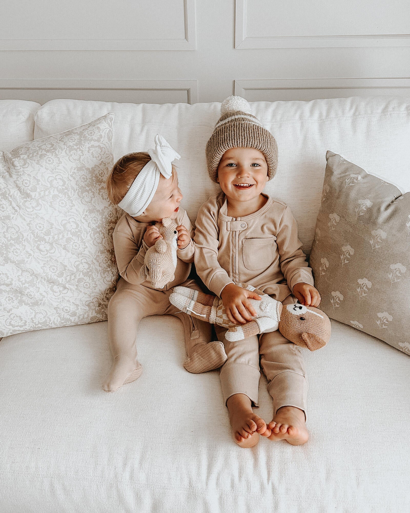 Oatmeal | Organic Zipper Romper