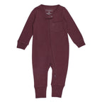 Plum | Organic Zipper Romper