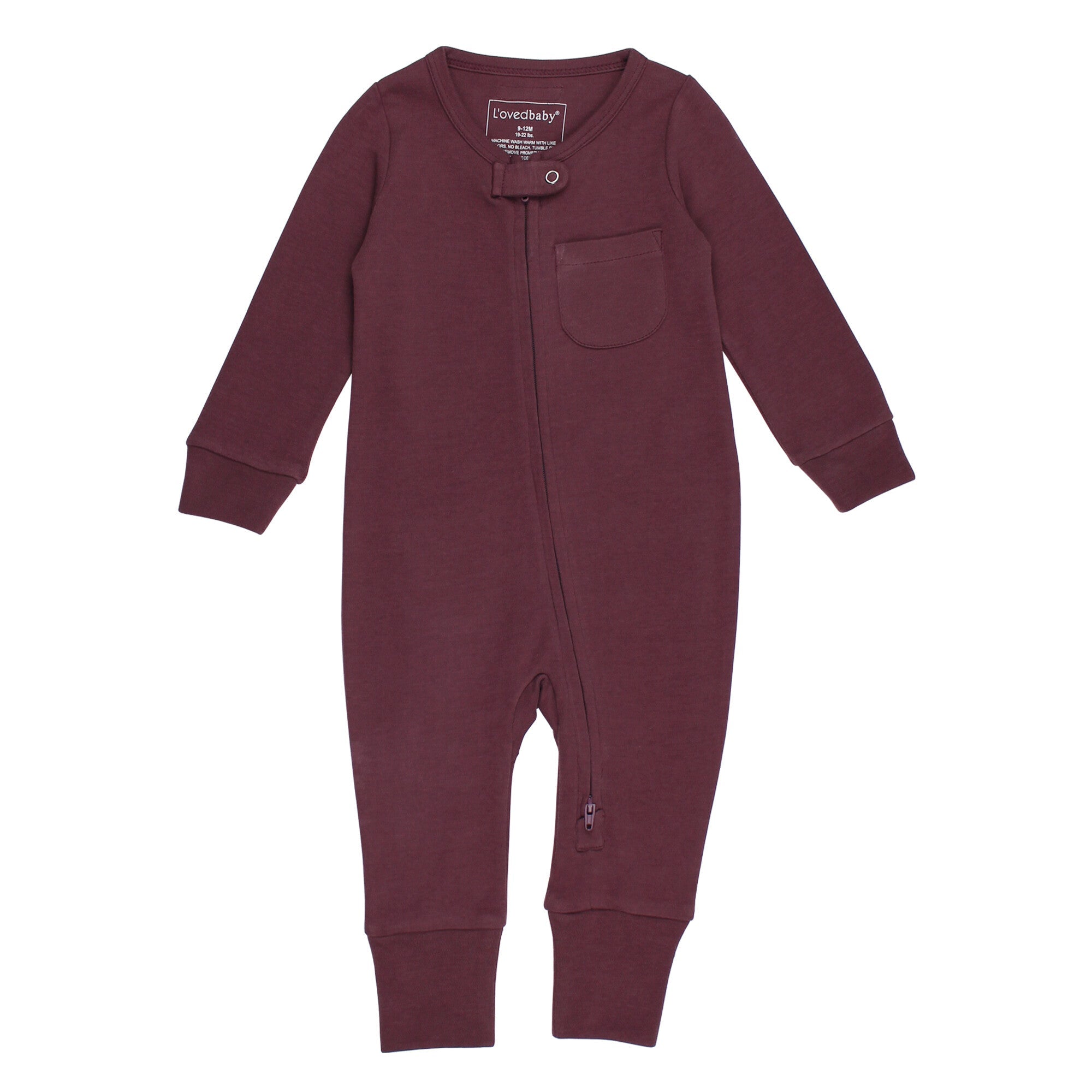 Plum | Organic Zipper Romper