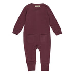Plum | Organic Zipper Romper