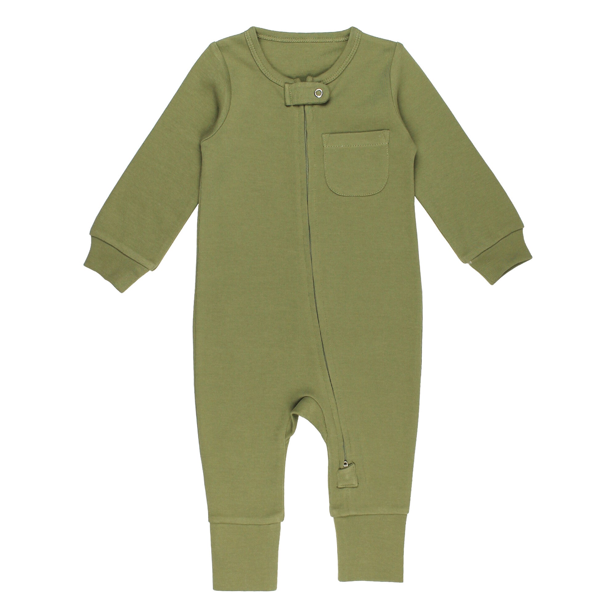 Sage | Organic Zipper Romper