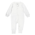White | Organic Zipper Romper