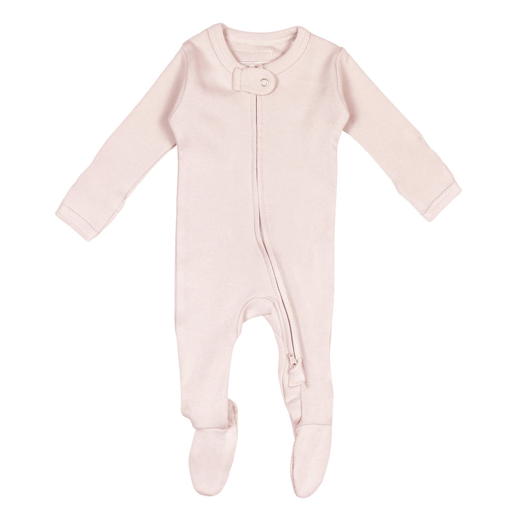 Blush | Organic Zipper Footie