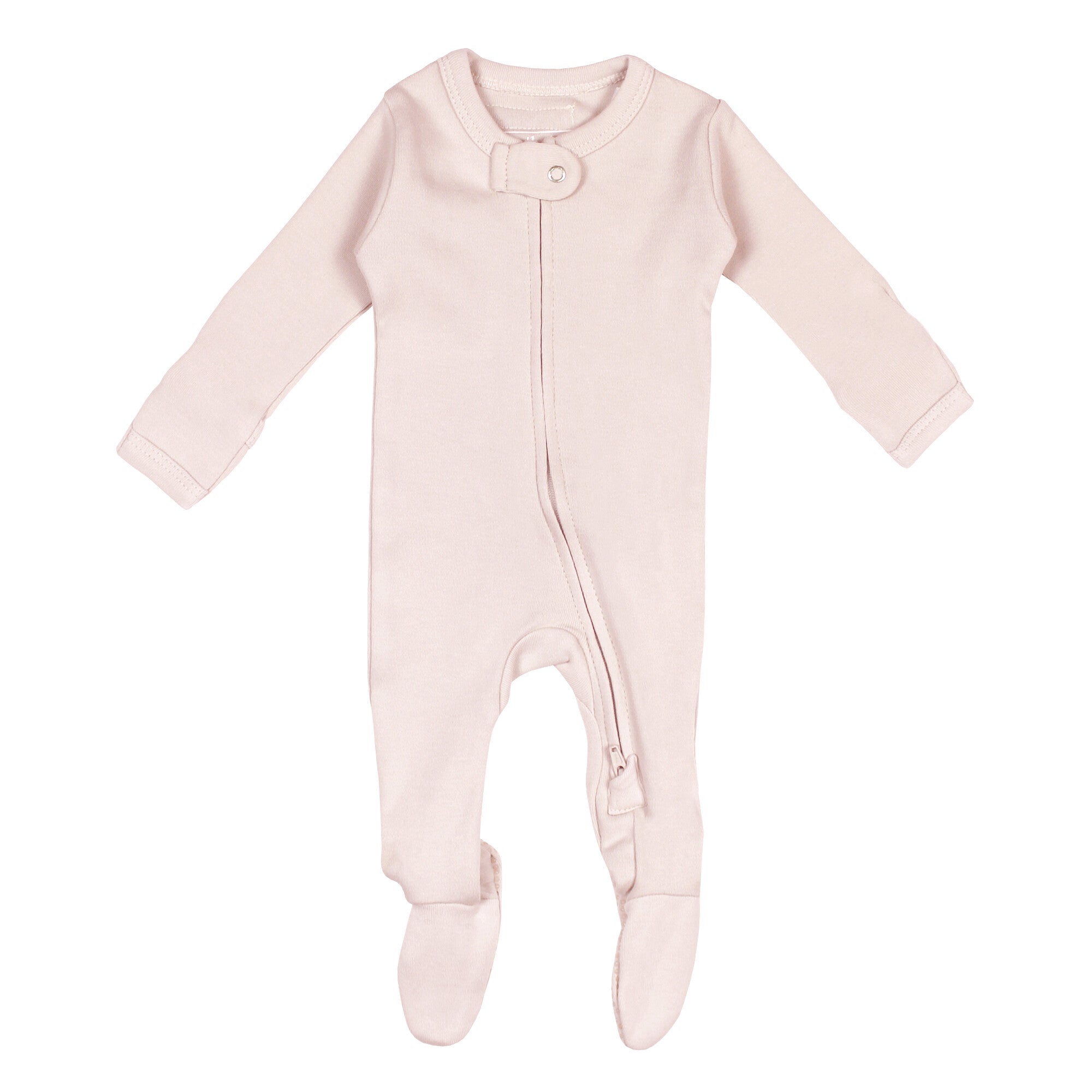 Blush | Organic Zipper Footie