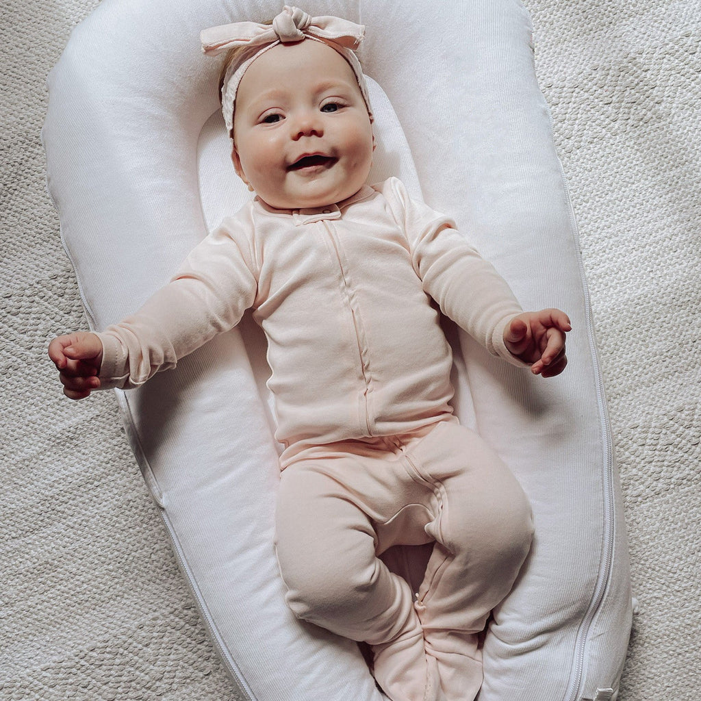 Blush | Organic Zipper Footie