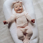Blush | Organic Zipper Footie