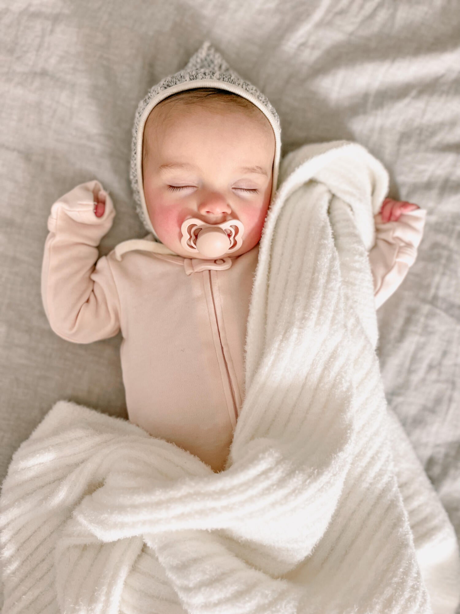 Blush | Organic Zipper Footie