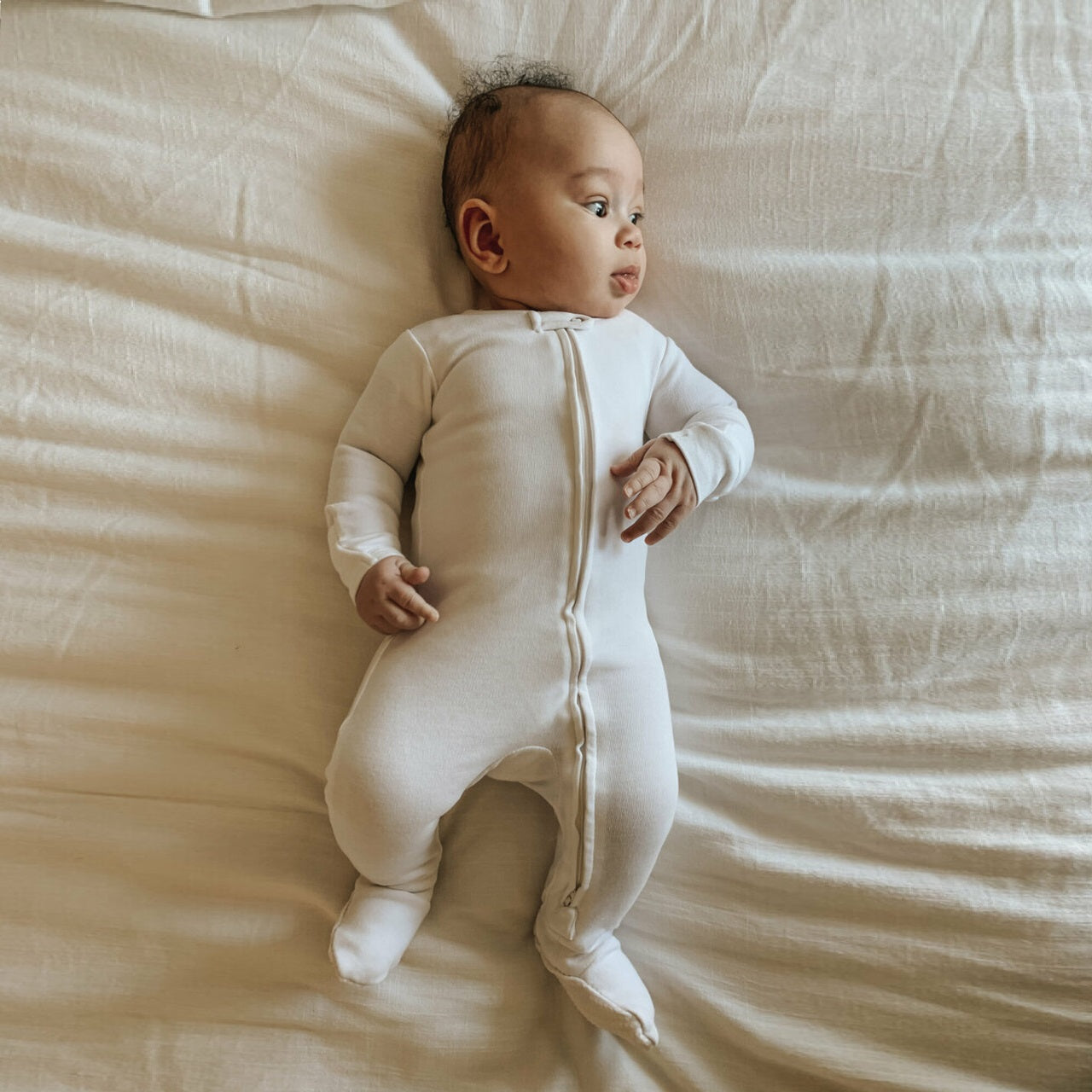 Buttercream | Organic Zipper Footie