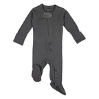 Gray | Organic Zipper Footie