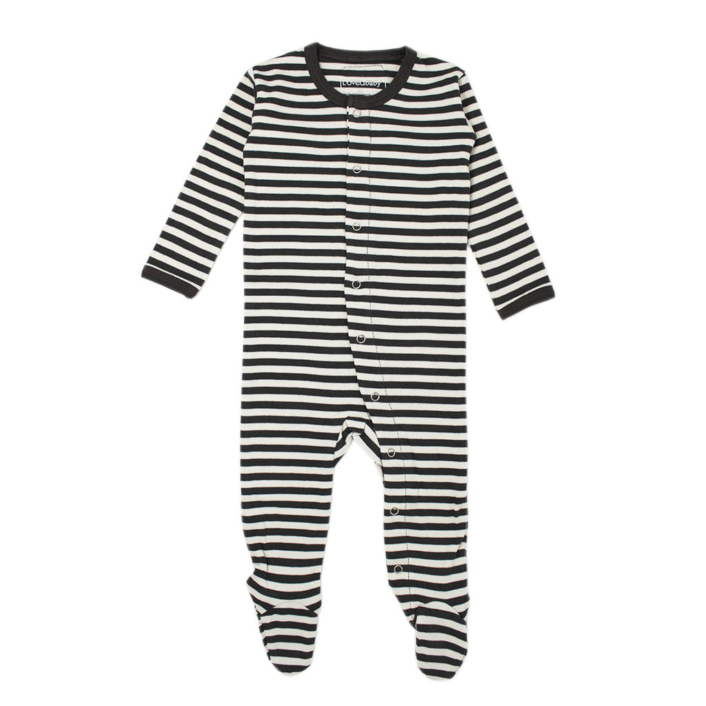 Gray/Beige | Organic Snap Footie