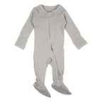 Light Gray | Organic Zipper Footie