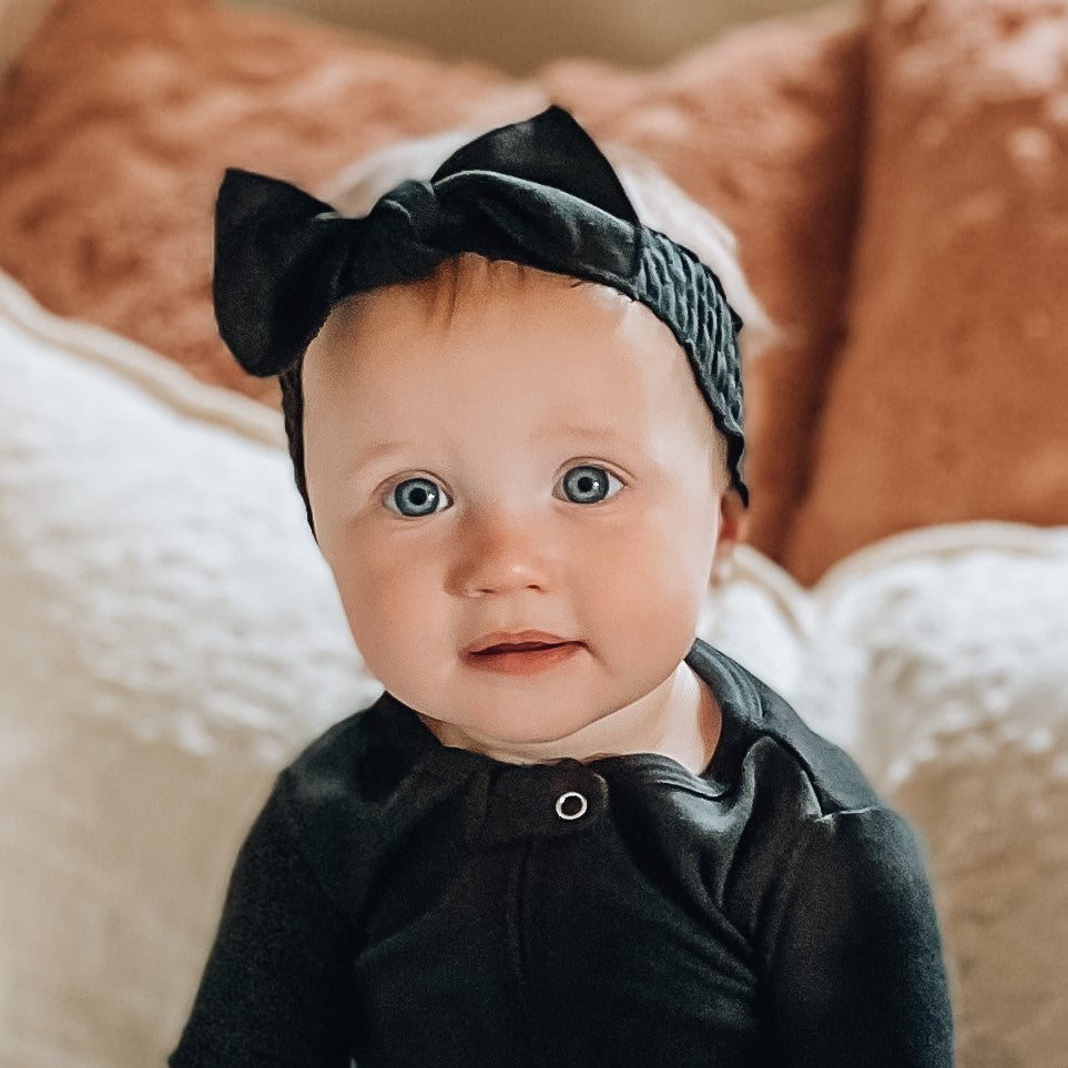 Black & White | Organic Smocked Headband 3-Pack