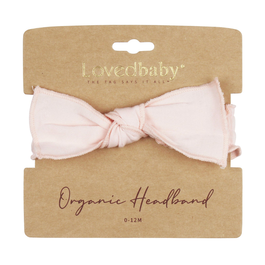 Blush | Organic Smocked Tie Headband