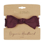 Eggplant | Organic Smocked Tie Headband