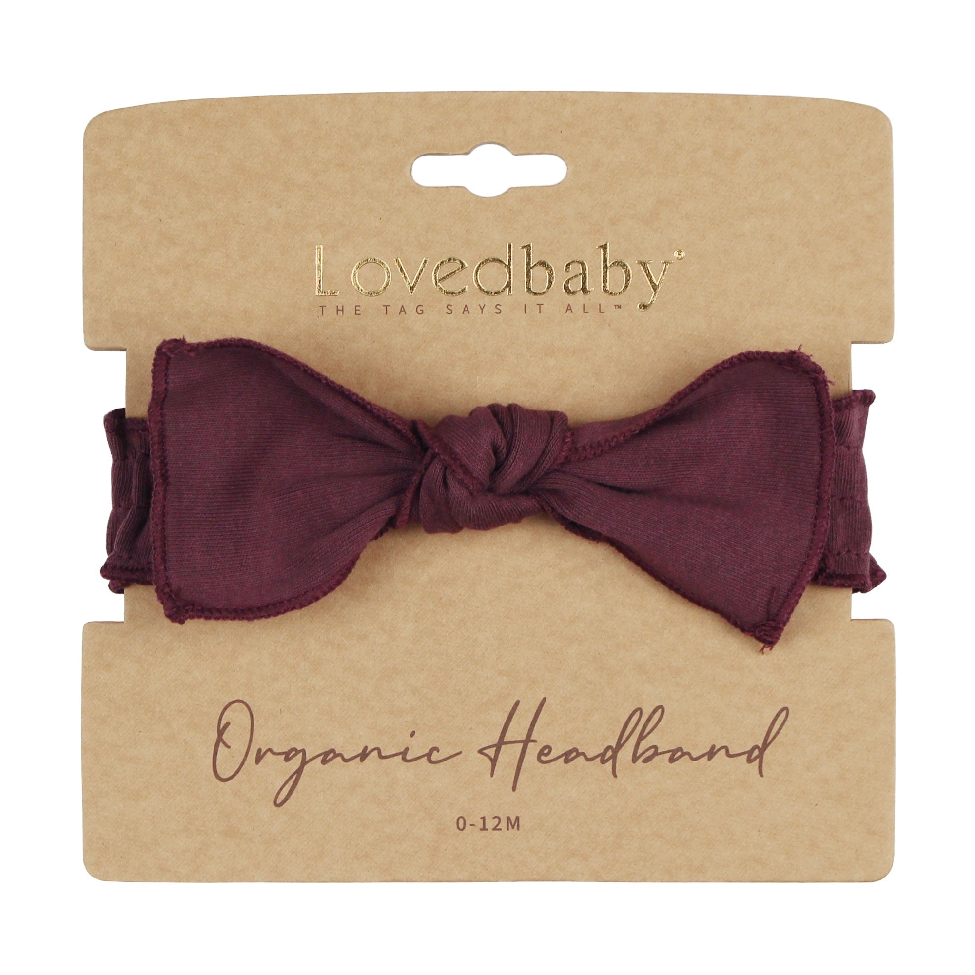 Eggplant | Organic Smocked Tie Headband