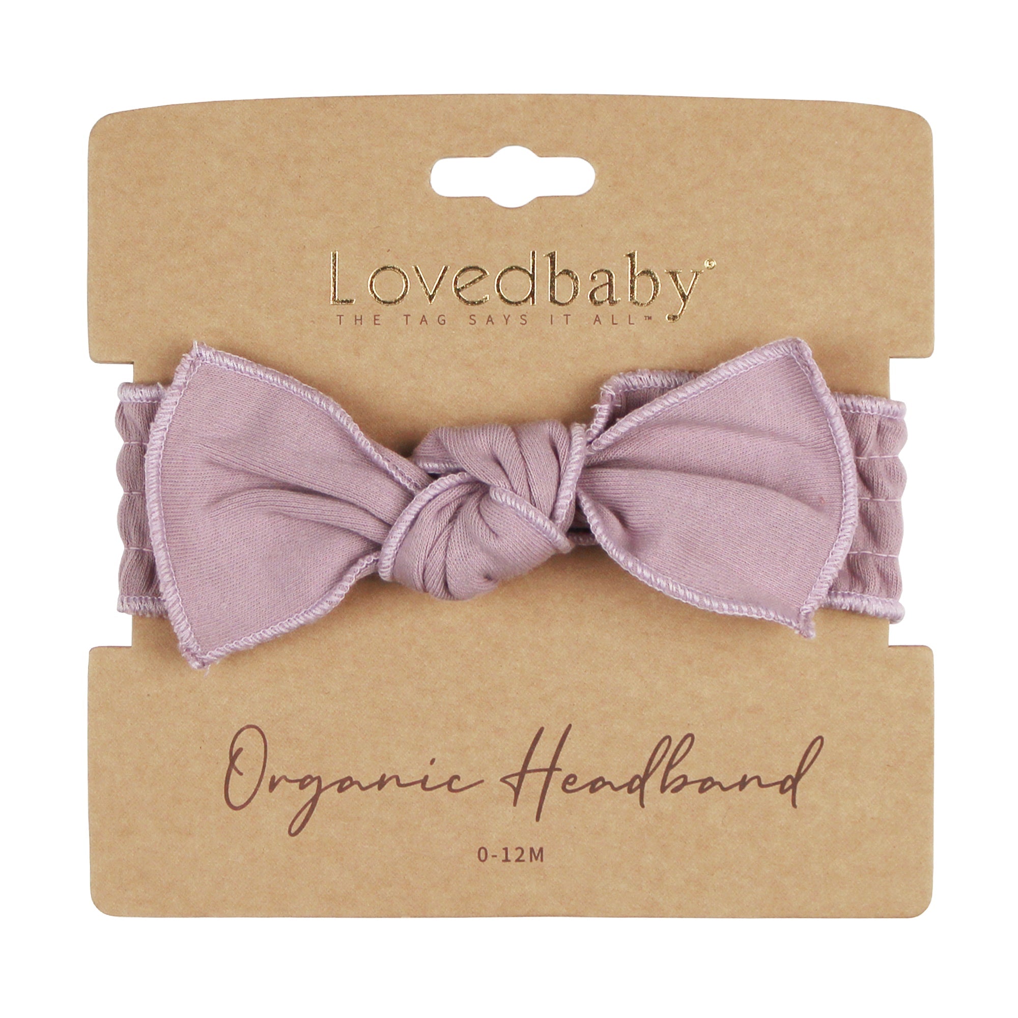 Lavender | Organic Smocked Tie Headband