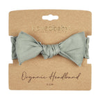 Seafoam | Organic Smocked Tie Headband