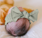 Seafoam | Organic Smocked Tie Headband