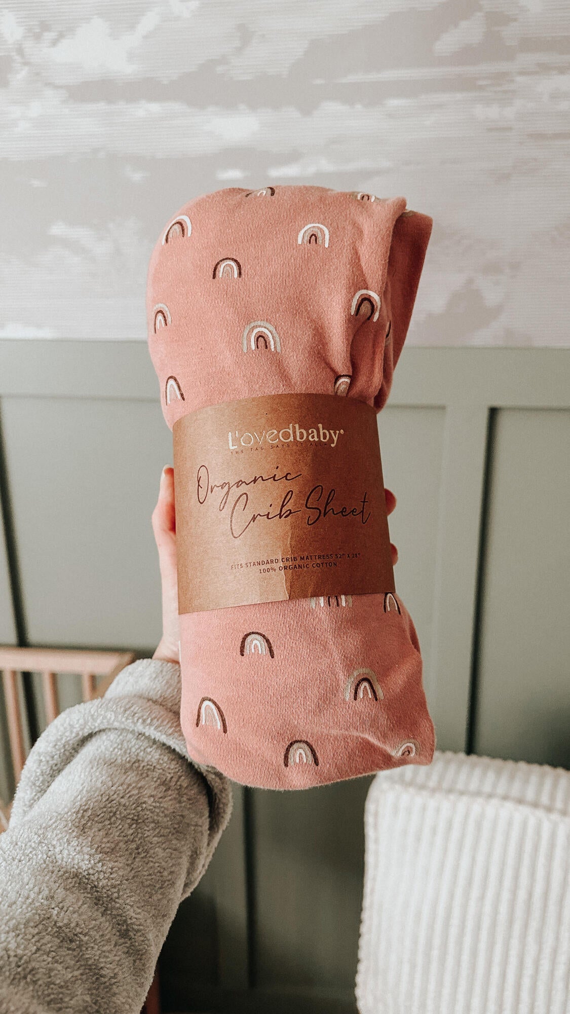 Mauve Rainbow | Organic Crib Sheets