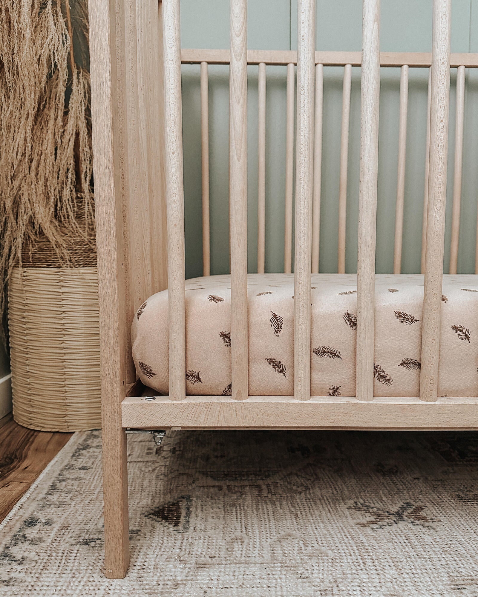 Oatmeal Feather | Organic Crib Sheets