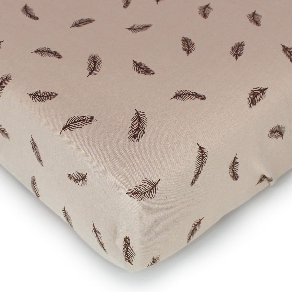 Oatmeal Feather | Organic Crib Sheets