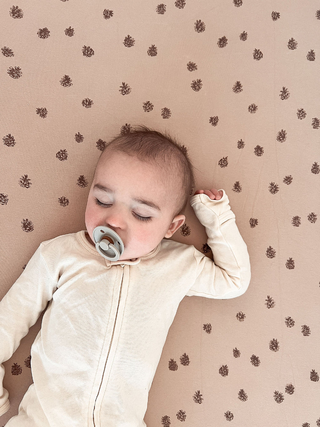 Oatmeal Pinecone | Organic Crib Sheets