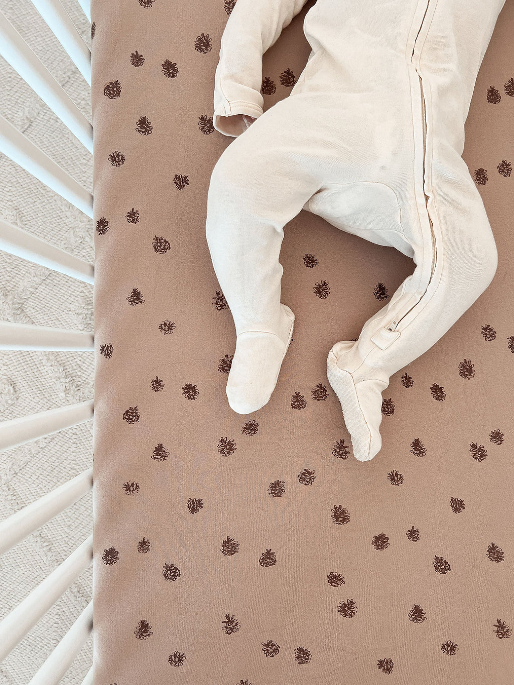 Oatmeal Pinecone | Organic Crib Sheets