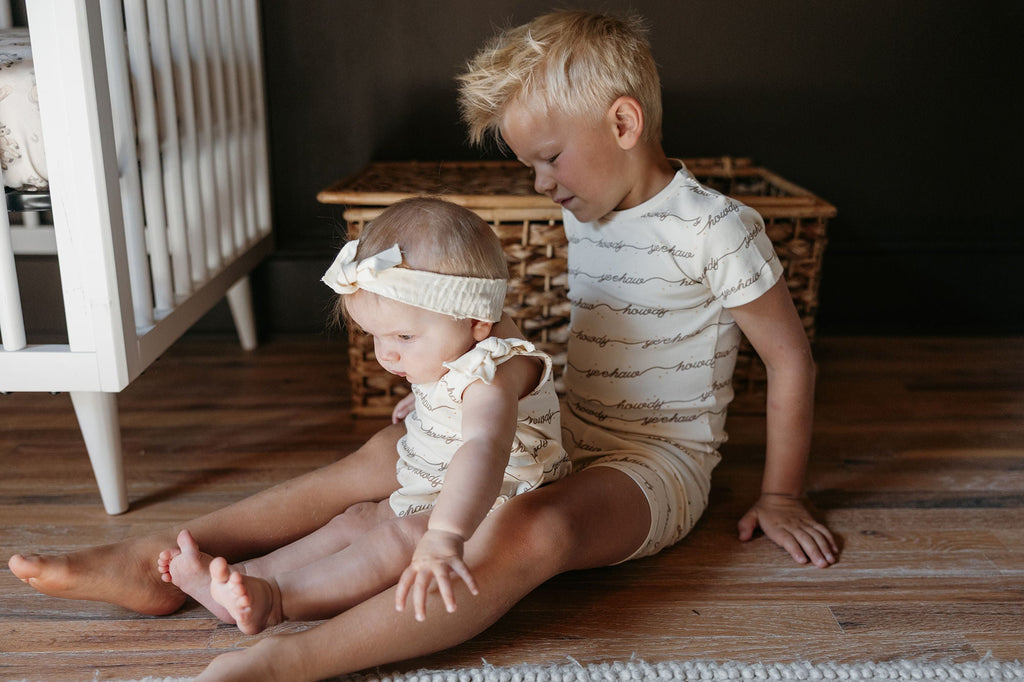 Howdy | Organic Bowtie Shoulder Bodysuit