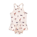 Flamingo | Skirted X-Back Bodysuit