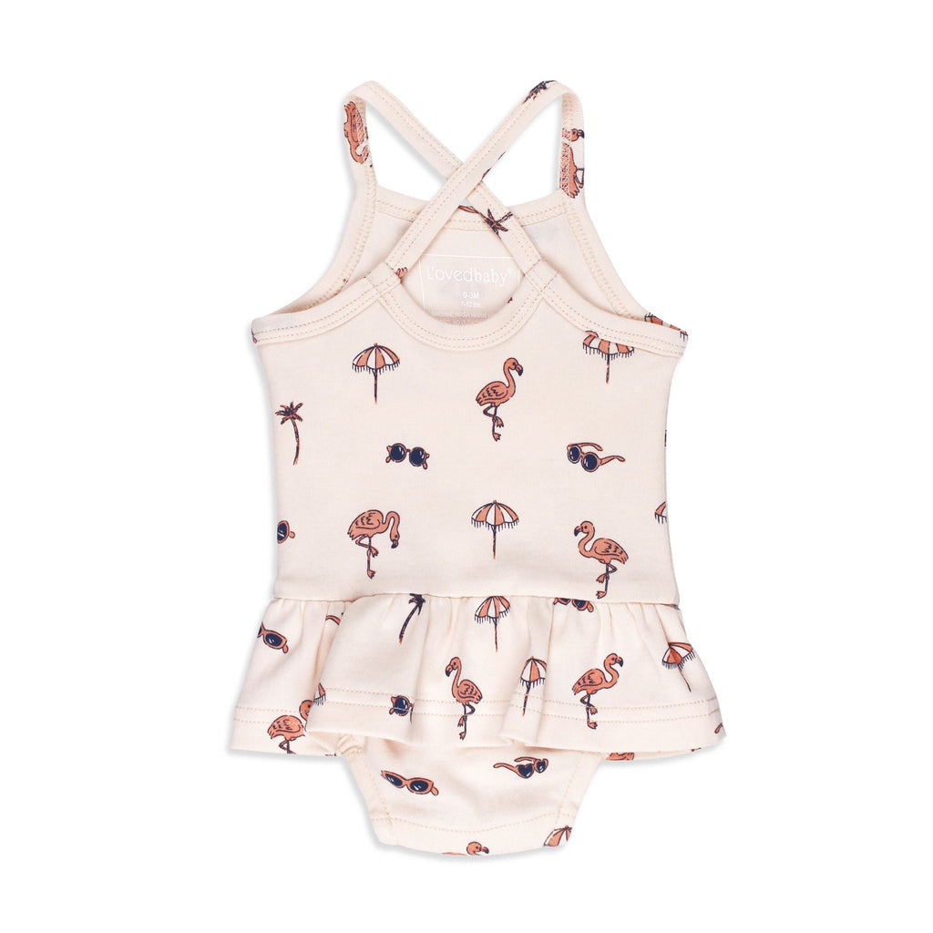 Flamingo | Skirted X-Back Bodysuit
